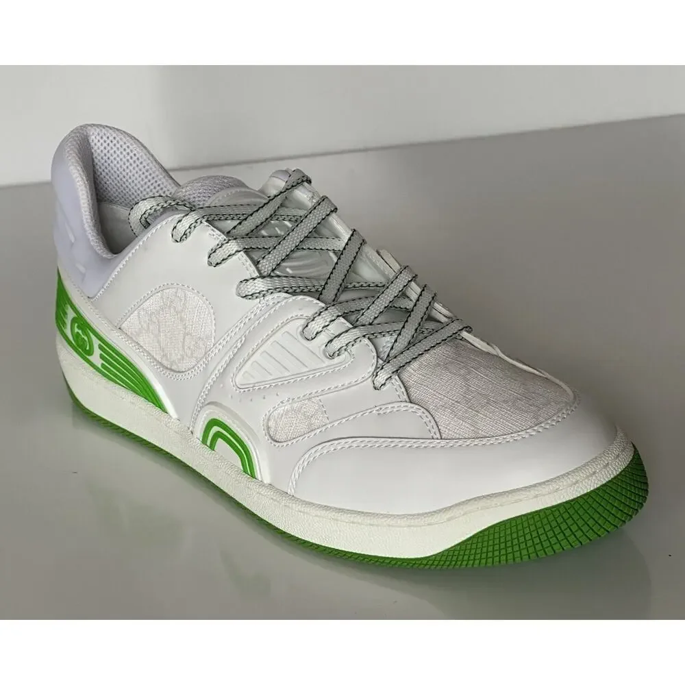 Gucci Demetra GG Men's Low-top Green/White Sneakers 6.5 US (Gucci 6) 698785 NIB